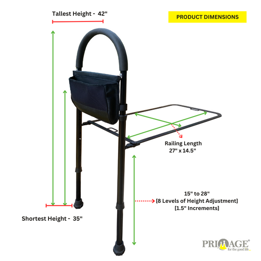 Adjustable Bed Side Safety Rail Guard Protector