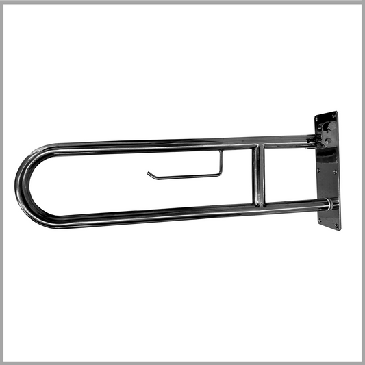 Stainless Steel Wall Mounted Swing-up Toilet Grab Bar Rails 24 Inch