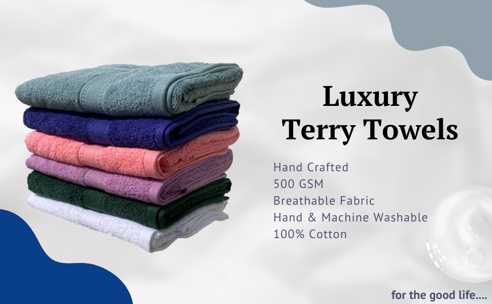 Cotton 100% Quick Dry & Super Absorbent Bath Towel, Navy Blue