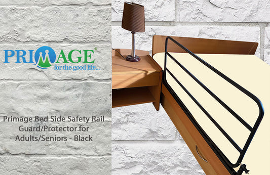 Bed Side Safety Rail Guard/Protector For Adults/Seniors - Black