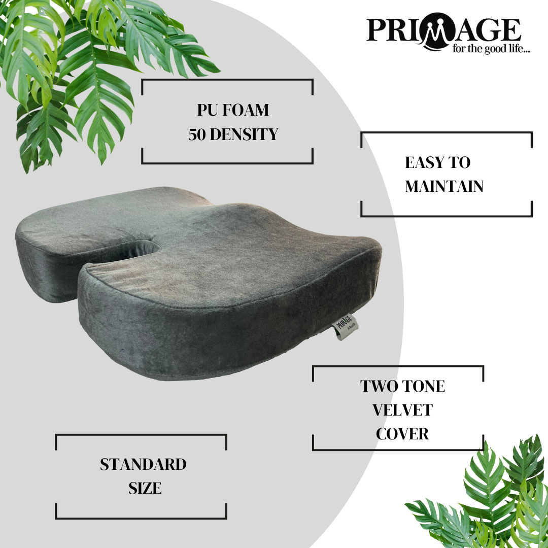 Orthopedic Coccyx Foam Seat Cushion for Sciatica, Tailbone and Back Pain Relief