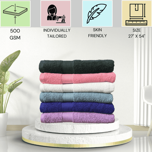 Cotton 100% Quick Dry & Super Absorbent Bath Towel, Navy Blue