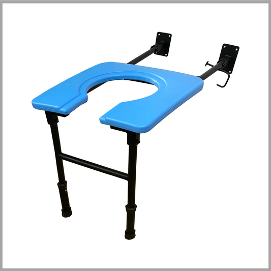 Mild Steel Heavy Duty Height & Length Adjustable Wall Mounted Indian Conversion Commode Chair