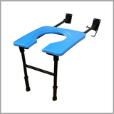 Mild Steel Heavy Duty Height & Length Adjustable Wall Mounted Indian Conversion Commode Chair