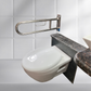 Stainless Steel Wall Mounted Swing-up Toilet Grab Bar Rails 24 Inch