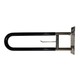 Stainless Steel Swing-up Toilet Grab Bar Rails and Arm Support with Rubber Sleeve - 24 Inch