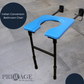 Mild Steel Heavy Duty Height & Length Adjustable Wall Mounted Indian Conversion Commode Chair