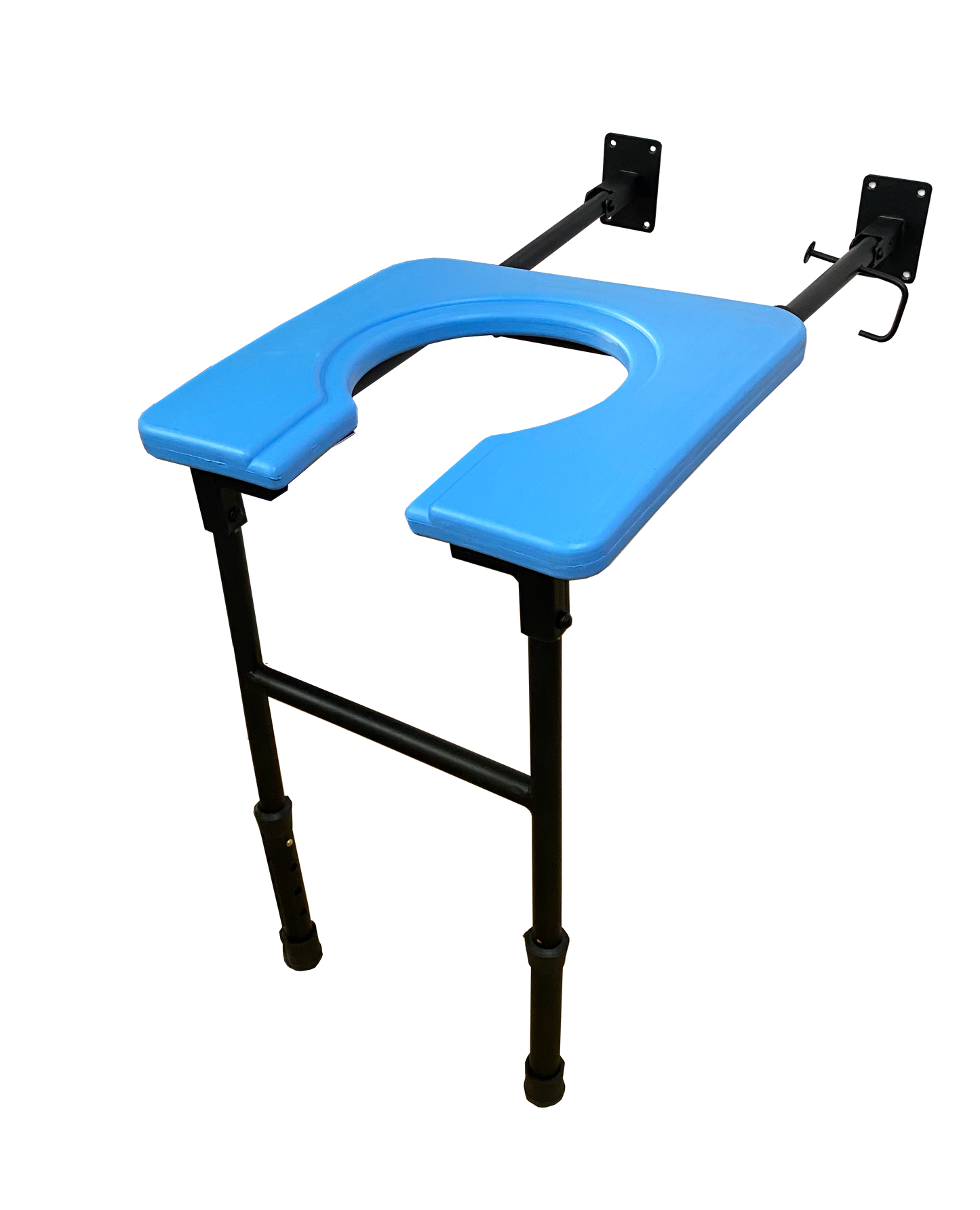 Mild Steel Heavy Duty Height & Length Adjustable Wall Mounted Indian Conversion Commode Chair