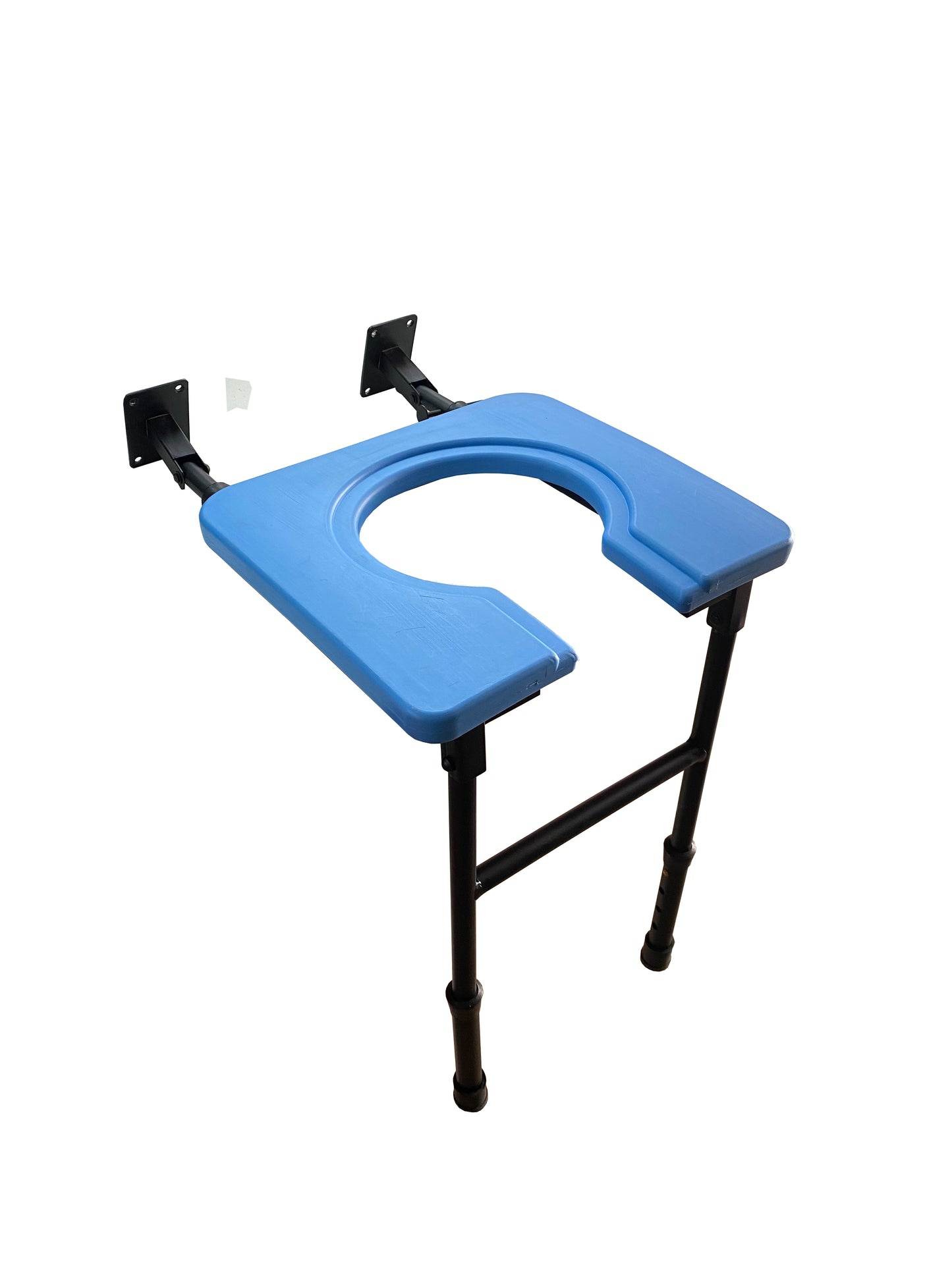 Mild Steel Heavy Duty Height & Length Adjustable Wall Mounted Indian Conversion Commode Chair